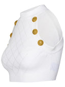 Balmain White Viscose Blend Top