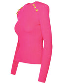 Balmain Fuchsia Viscose Blend Sweater