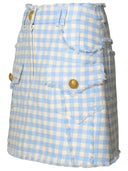 Balmain Two Tone Cotton Skirt