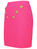 Balmain Fuchsia Viscose Blend Miniskirt