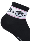 Chiara ferragni calcetines de mezcla de algodón negro