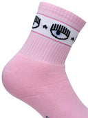 CHIARA FERRAGNI PINK COTON BLEND SOCKS