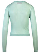 Suéter de mezcla de viscosa verde Chiara Ferragni