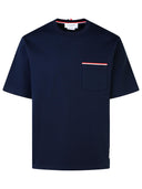 Thom Browne 'Milano über' Navy Cotton T -Shirt
