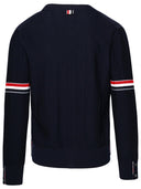 Thom Browne Navy Virgin Wool Cardigan