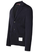 Thom Browne Navy Virgin Wool Blazer