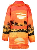 Alanui 'Kerala Sunset' Orange Wool Blend Cardigan