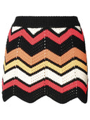 Alanui Multicolor Cotton Blend Miniskirt