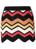 Alanui Multicolor Cotton Blend Miniskirt