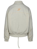 Blumarine Ivory Denim Bomber Jacket