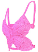 Blumarine 'Farfalla' Pink Cotton Blend Top