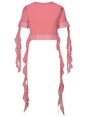 Blumarine Fuscia Cotton Sweater