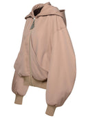 Attico Beige Virgin Wool Bomber Jacket