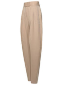 Attico 'Gary' pantaloni di lana vergine beige