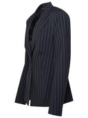 Blazer di miscela di poliestere blu Attico Midnight Blue