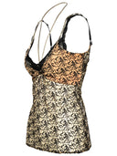 Attico Zwei -Ton -Baumwollmischtop