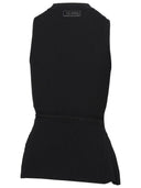 Canotta di miscela di viscosa nera Attico