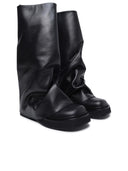 Attico 'Robin' Black Lear Combat Boots