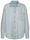 Chemise en jean bleu clair MSGM