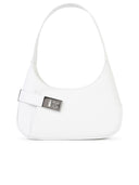 Salvatore Ferragamo 'Hobo' White Smooth Calf Lear Bag