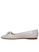 Salvatore Ferragamo 'Annie' Ballet Flats In Mascarpone Calf Lear