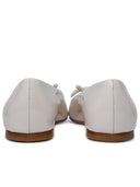 Salvatore Ferragamo 'Annie' Ballet Flats In Mascarpone Calf Lear