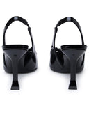 Salvatore Ferragamo Black Patent Lear Back