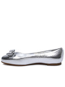 Salvatore Ferragamo 'Varina' Silver Lear Ballet Flats
