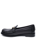Salvatore Ferragamo Black Lear Loafers