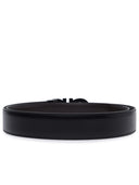 Salvatore Ferragamo 'Gancini' Black Calf Lear Belt