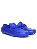 Salvatore Ferragamo 'Grazioso' Blue Lear Loafers