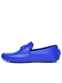 Salvatore Ferragamo 'Grazioso' Blue Lear Loafers