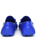 Salvatore Ferragamo 'Grazioso' Blue Lear Loafers