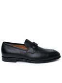 Salvatore Ferragamo Black Lear Loafers