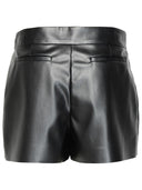 Stella Mc Cartney Black Vegan Lear Shorts