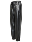 Stella Mc Cartney 'Iconic' Black Vegan Lear Joggers