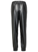 Stella Mc Cartney 'Iconic' Black Vegan Lear Joggers