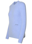 Pull de laine vierge bleu clair Ganni
