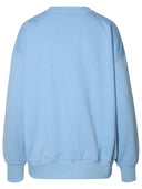 Ganni Light Blue Organic Cotton Sweatshirt