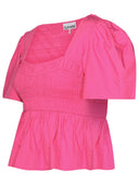 Ganni Fuchsia Top en coton