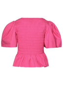 Ganni Fuchsia Top en coton
