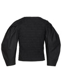 Ganni Black Organic Cotton Blouse