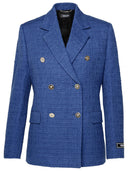 Blazer Versace Blue Cotton Blazer