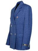 Blazer Versace Blue Cotton Blazer