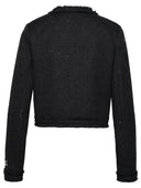 Giacca di miscela di cotone versace nero