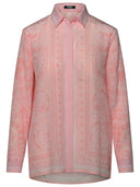 Versace 'barocco' camicia di seta rosa