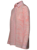 Versace 'barocco' camicia di seta rosa