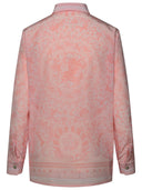 Versace 'barocco' camicia di seta rosa