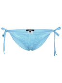 Versace 'Barocco' Light Blue Polyester Blend Bikini Bottoms