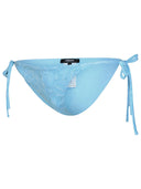 Versace 'Barocco' Light Blue Polyester Blend Bikini Bottoms